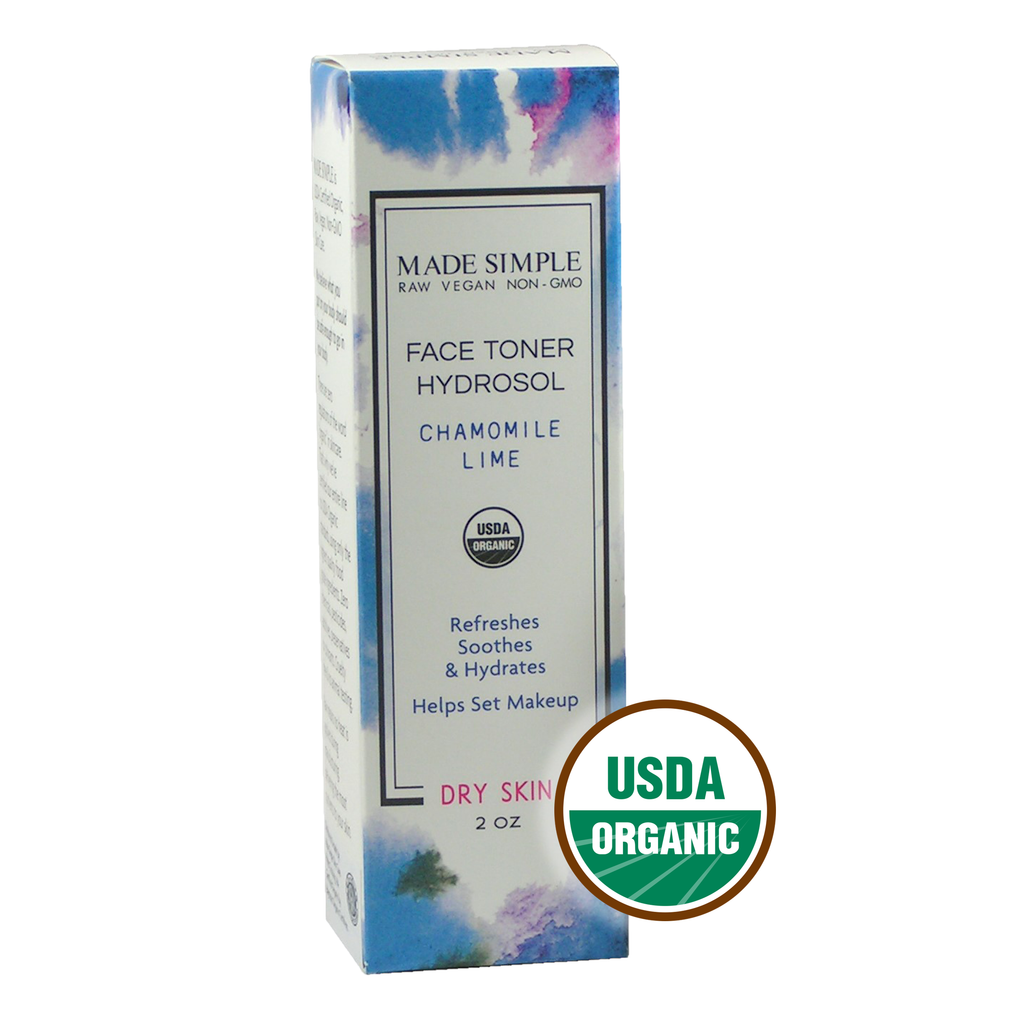Chamomile Lime Face Toner for Dry Skin - Certified Organic, Vegan & Cruelty-free
